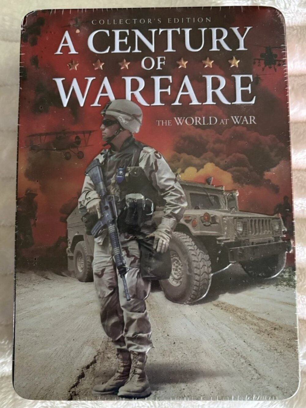 A Century of Warfare Collector's Edition Metal Tin 5 DVDs WWI-Kosovo NEW Sealed